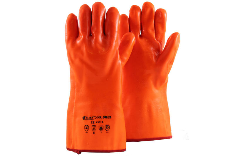 PVC hanske neonfarget